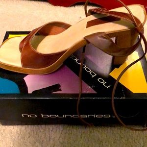 Sandals with a wedged heel